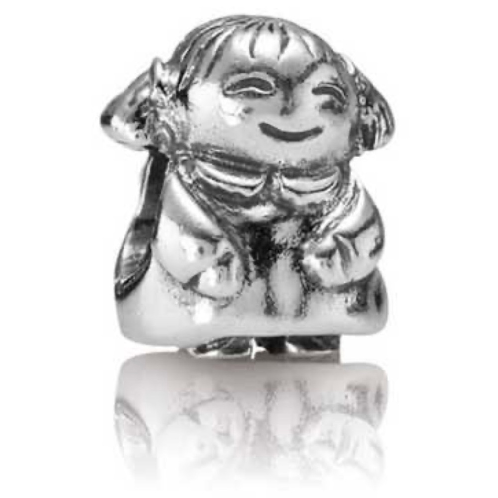 Authentic Pandora Retired ‘Little Girl’ 925 Ale Sterling Silver Charm